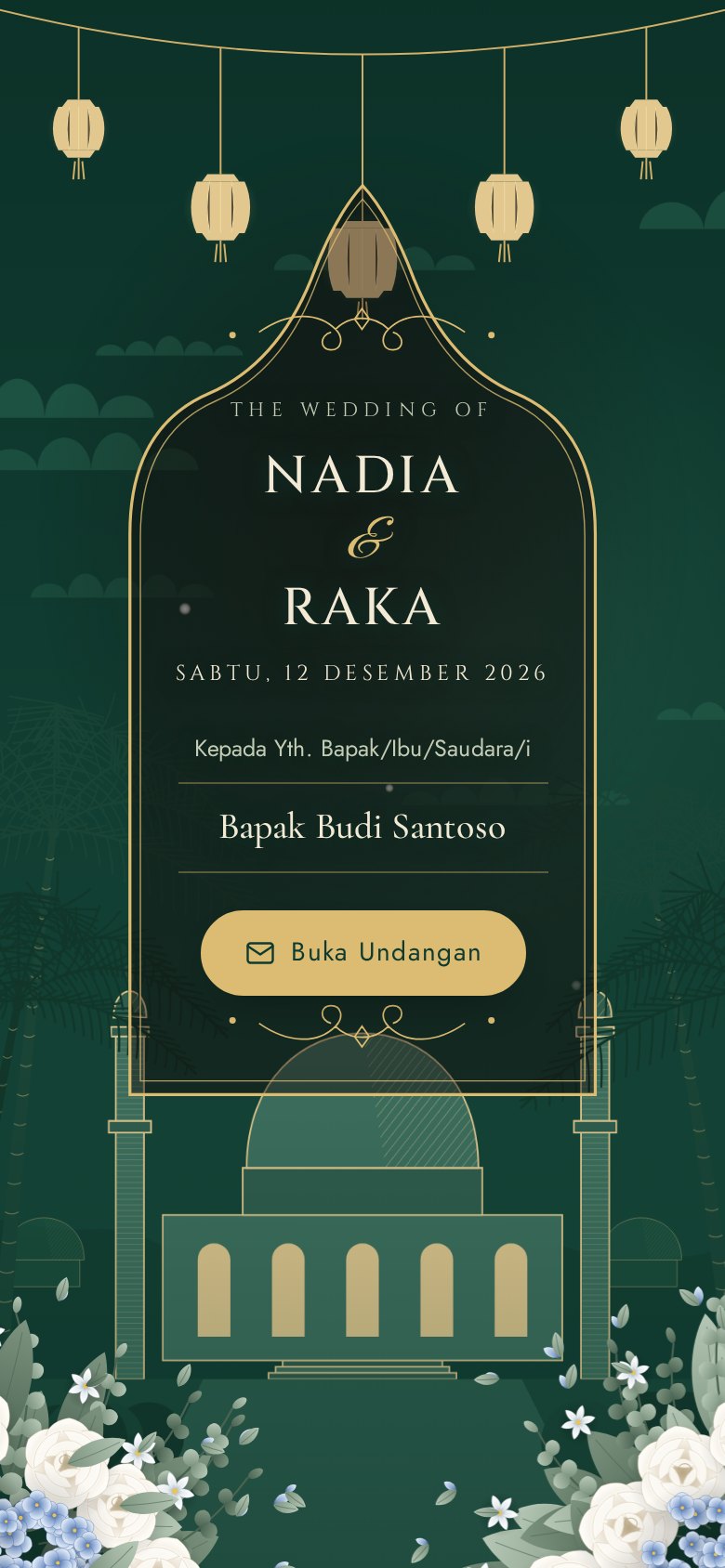 Undangan tema Kubah Zamrud